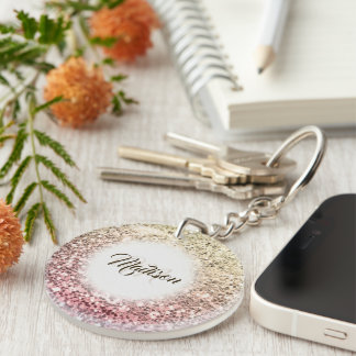 Sleutelhangers Mooie Glitter Monogram Naam Cadeau