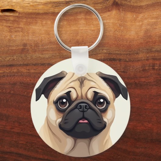 Sleutelhangers - mopshond (Achterkant)