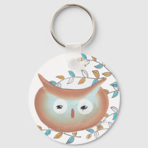Sleutelhangers Owl Afbeelding in bruin en Blauwgro
