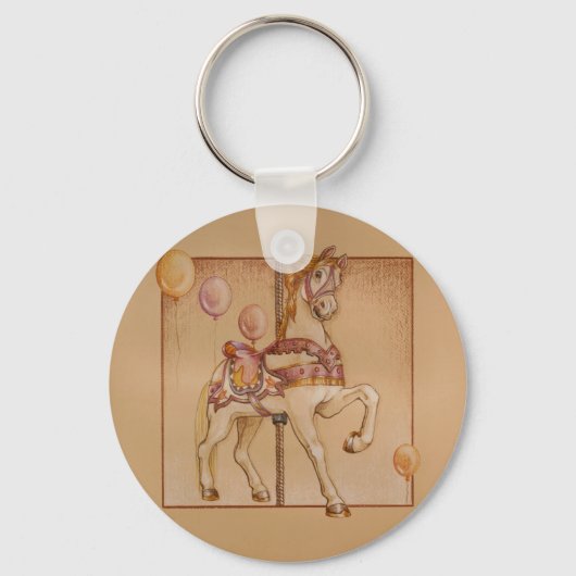 Sleutelhangers - Paarse Pony Carrousel (Voorkant)