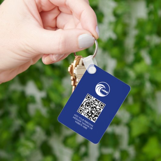 Sleutelhangers QR Code Zakelijk Logo Professioneel (Hand)