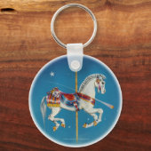 Sleutelhangers - Rood, Wit & Blauw Carrouselpaard (Voorkant)