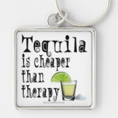 SLEUTELHANGERS, TEQUILA IS CHEAPER DAN THERAPIE SLEUTELHANGER (Voorkant)