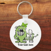 Sleutelhangers van de Groene Monstergeit Shamrock (Voorkant)