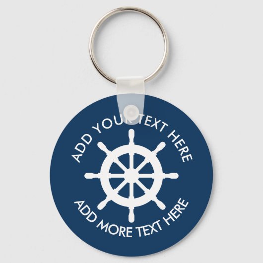 Sleutelhangers van het zeemaand met aangepaste tek (Voorkant)