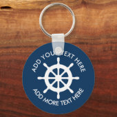 Sleutelhangers van het zeemaand met aangepaste tek (Voorkant)