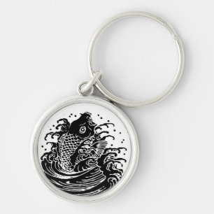 Sleutelhangers van karper en water