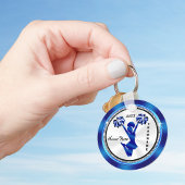 Sleutelhangers van Royal Blue, White en Black Chee