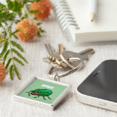 Sleutelhangers voor groene beetel (Zijkant)