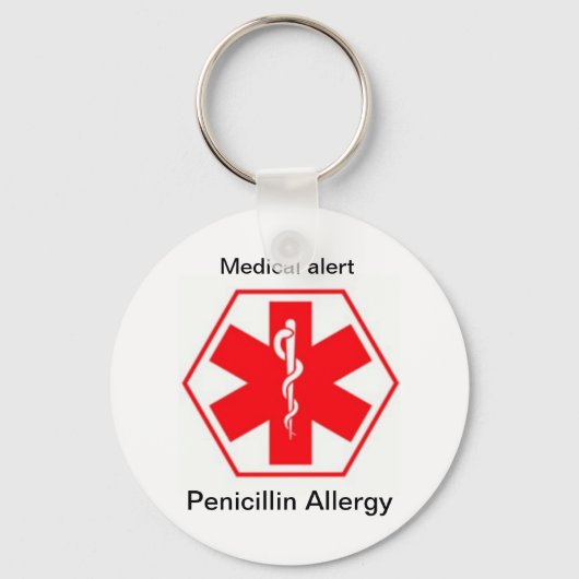 Sleutelhangers voor medische allergie (aanpasbaar) (Voorkant)