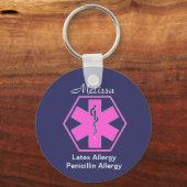 Sleutelhangers voor persoonlijk medisch allergie (Voorkant)