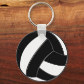 Sleutelhangers voor zwarte en witte volleybal, gep (Achterkant)