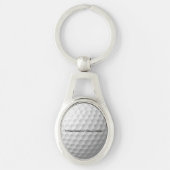 Sleutelhangers Witte Golfbal Textuur Aangepaste Na (Voorkant)