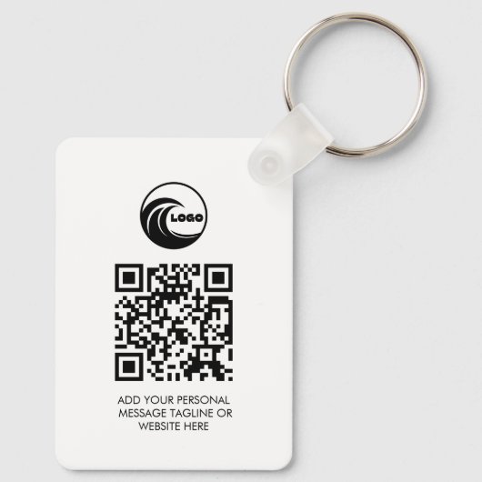 Sleutelhangers Zakelijk Logo QR Code (Achterkant)