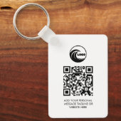 Sleutelhangers Zakelijk Logo QR Code (Voorkant)