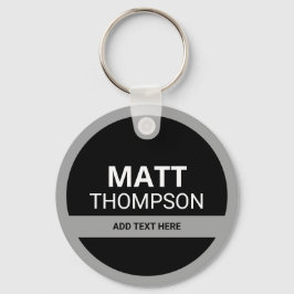 sleutelhouder met naam . zwart en wit sleutelhanger