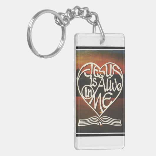 Sleutelhoudster, Jezus leeft voor mij Sleutelhanger (Voorkant Links)