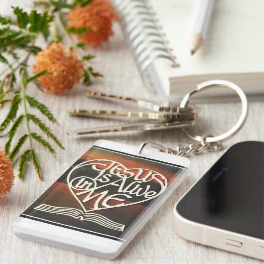 Sleutelhoudster, Jezus leeft voor mij Sleutelhanger (Voorkant Rechts)
