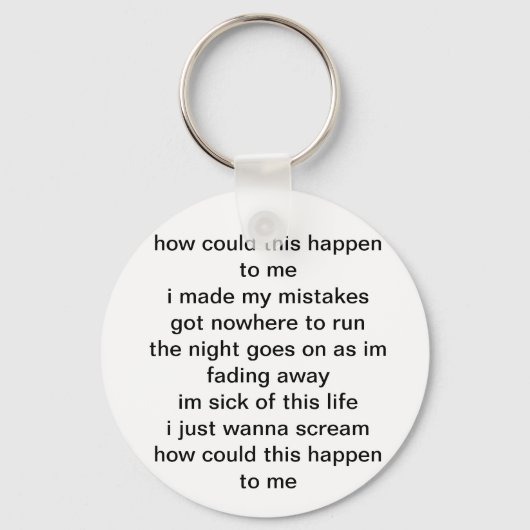 sleutelketen Lyrics Sleutelhanger (Voorkant)