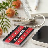 Sleutelketen, Rood Zwart, Naam, Football Coach/Spe Sleutelhanger (Voorkant Rechts)