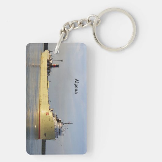 sleutelketen van Alpena rechthoek Sleutelhanger (achterkant)