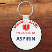 sleutelketen van Asprin Drug Allergy Sleutelhanger (Voorkant)
