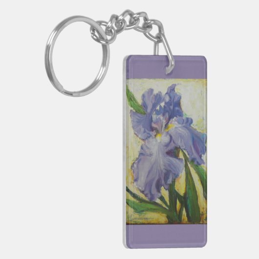 sleutelketen van Paarse iris Sleutelhanger (Voorkant Links)