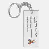 Sleutelketen voor autisme-id sleutelhanger (Voorkant Links)