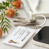 Sleutelketen voor autisme-id sleutelhanger (Voorkant Rechts)