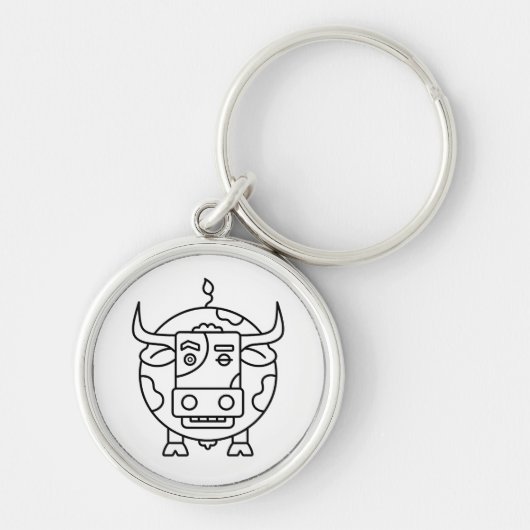 Sleutelketting 'Clueless Bull Art' Sleutelhanger (Voorkant)