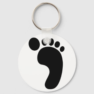 Sleutelketting met voetafdruk sleutelhanger