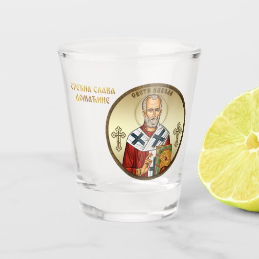 Sleutelketting Sint Nicolaas 4 Shot Glas (Voorkant)
