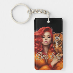 Sleutelketting van baas dame acryl sleutelhanger
