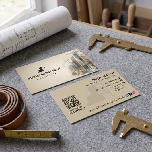 Sleutelklare Bouwservices | Brown Sktech Visitekaartje