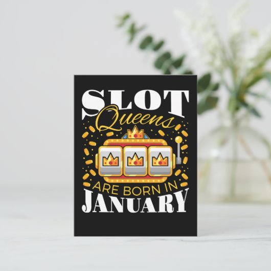 Sleutelkoninginnen worden in januari geboren briefkaart (Staand voorkant)