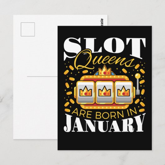 Sleutelkoninginnen worden in januari geboren briefkaart (Voorkant / Achterkant)