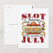 Sleutelkoninginnen Zijn Geboren In Juli Briefkaart (Voorkant / Achterkant)