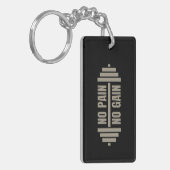 Sleutelkoord 'No Pain No Gain' Sleutelhanger (Voorkant Links)