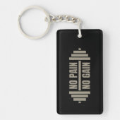 Sleutelkoord 'No Pain No Gain' Sleutelhanger (Voorkant)