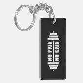 Sleutelkoord 'No Pain No Gain' Sleutelhanger (Voorkant Links)