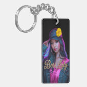Sleutelkoord van Boss Lady Acryl Sleutelhanger (Voorkant Links)