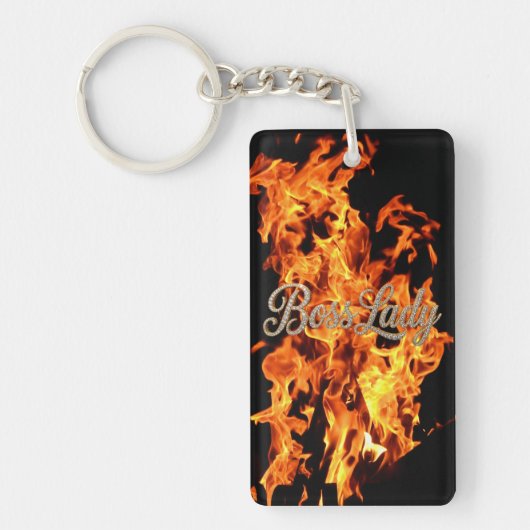 Sleutelkoordje van Boss Lady Acryl Sleutelhanger (Voorkant)