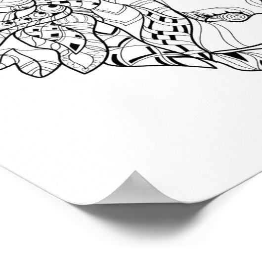 Sleutelkop Doodle 2 Poster (Hoek)