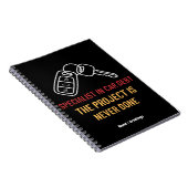 Sleutelkunst voor de auto Het project is nooit af Notitieboek (Rechterzijde)