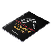 Sleutelkunst voor de auto Het project is nooit af Notitieboek (Linkerzijde)