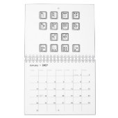 Sleutelnummers van de braille-computer kalender (Jan 2027)