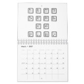 Sleutelnummers van de braille-computer kalender (Mar 2027)