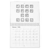 Sleutelnummers van de braille-computer kalender (Feb 2026)