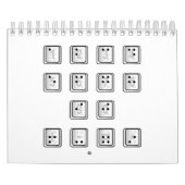 Sleutelnummers van de braille-computer kalender (Hoes)