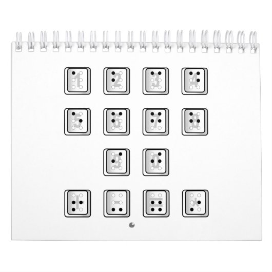 Sleutelnummers van de braille-computer kalender (Hoes)